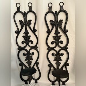 Black Wrought Iron Wall Sconces